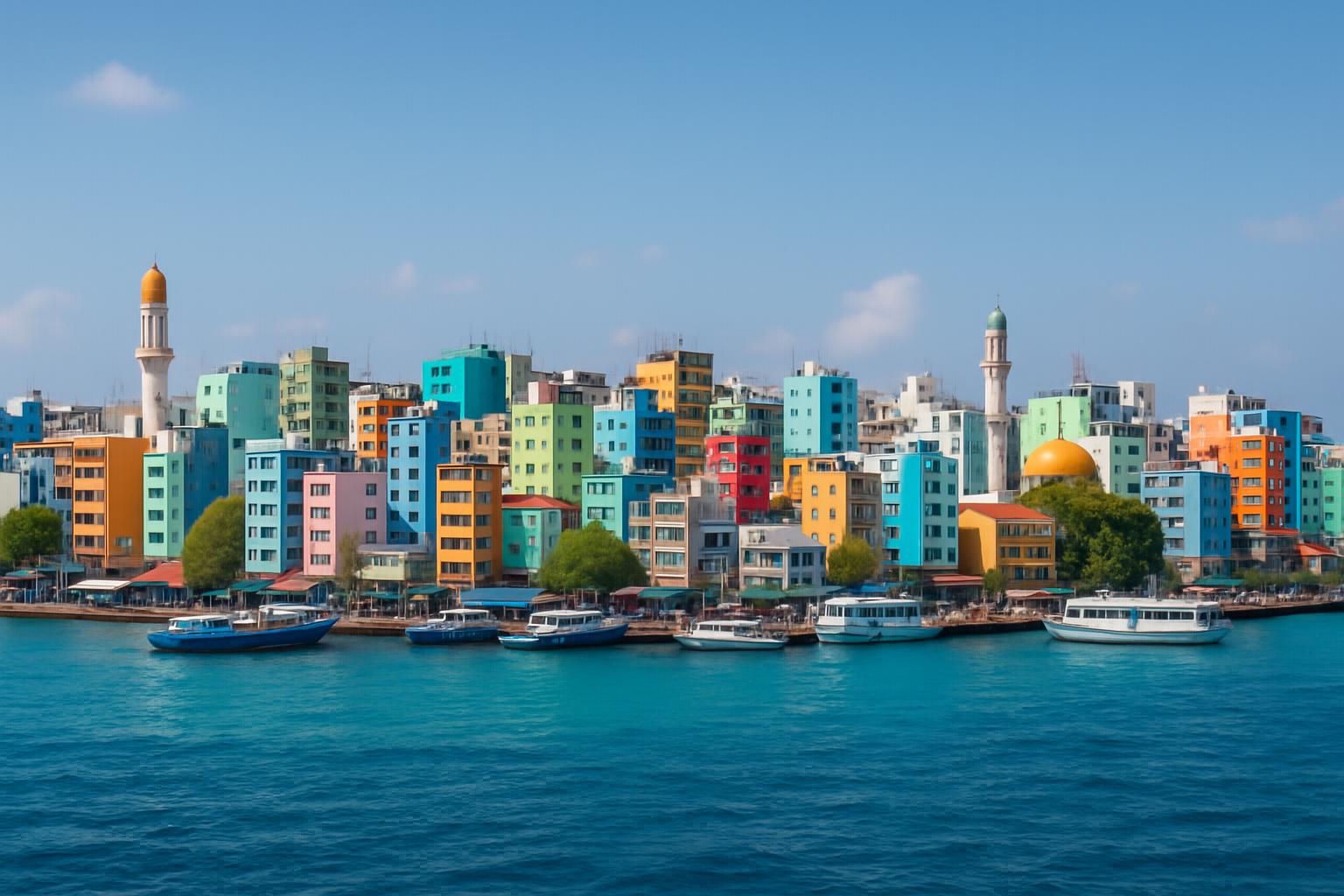 Vista de Malé, capital das Maldivas