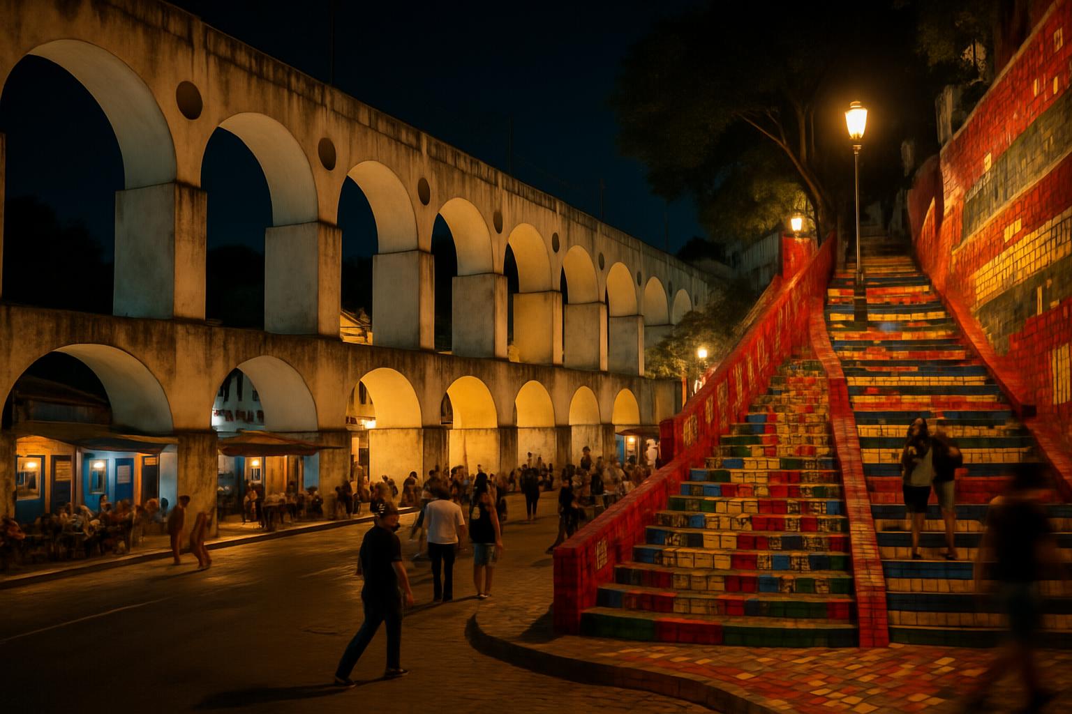 Escadaria Selarón e Arcos da Lapa